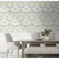 thumbnail image 6 of NextWall Ivory & Grey Honeysuckle Trail Peel and Stick Wallpaper, 6 of 8