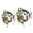 thumbnail image 7 of Jlong Easter Wreath Door Hanging Decoration with Cross, Rustic Bouquet Garland for Front Door Decor, Artificial Spring Plant Flower Decorations Grape Vines Wreath, 7 of 7