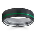 thumbnail image 2 of Green Tungsten Wedding Band Tungsten Wedding Ring Black Tungsten Ring Men & Women 6mm Ring Comfort Fit, 2 of 2