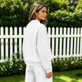 thumbnail image 6 of Staron Women's Fall Winter Crew Neck Long Sleeve Loose Casual Comfy Knit Sweater Pullover White L, 6 of 6