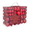 thumbnail image 1 of 101 bolas navideñas rojas irrompibles para colgar., 1 of 5