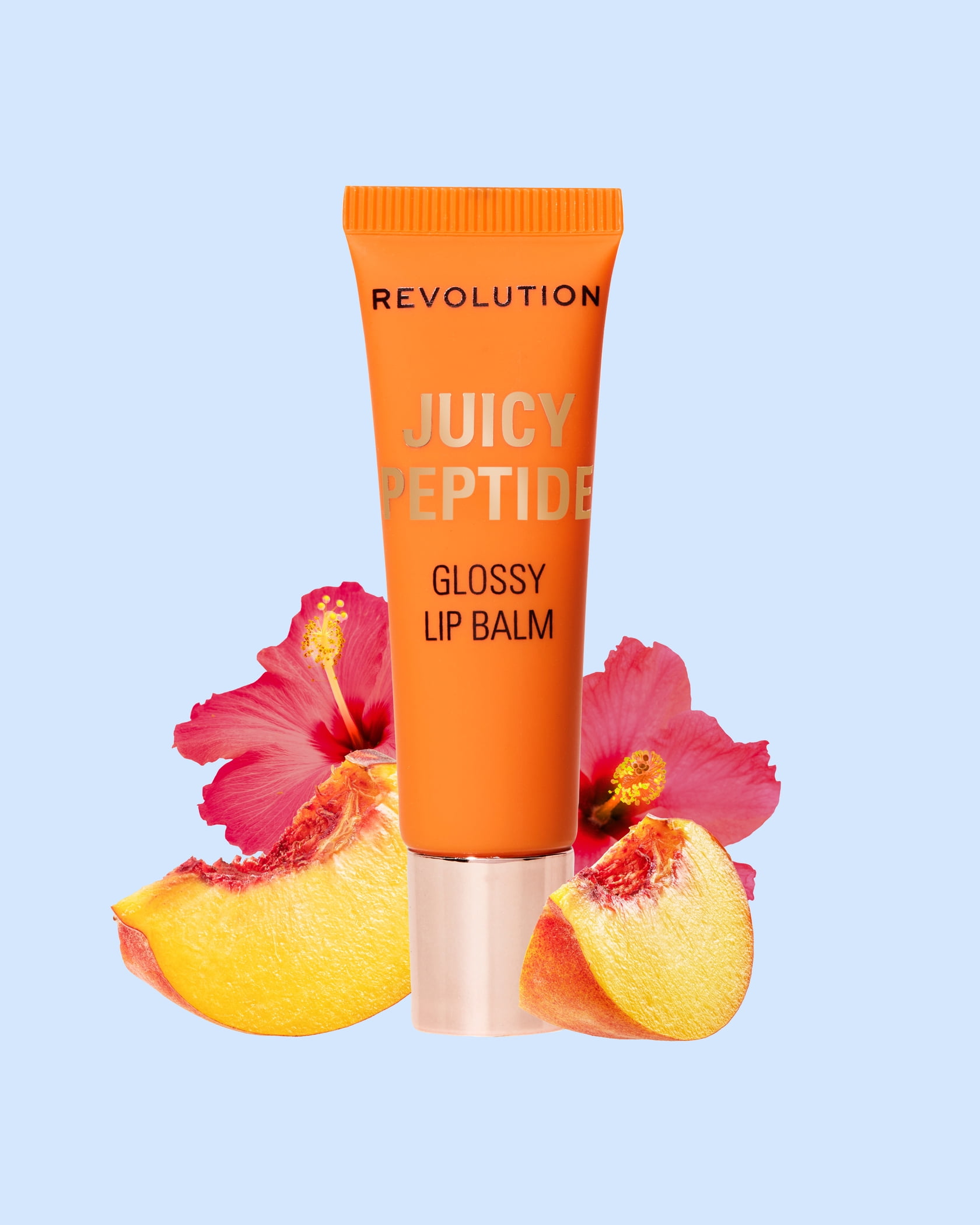 Revolution Juicy Peptide Hydrating Moisturizing Lip Balm with Peptides, Peach Bellini