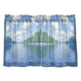 thumbnail image 7 of Yayeee Kitchen Curtains Tier Pair Light Filtering 27"x36" Rod Pocket Short Cafe Window Panel, Blue Sky and River, 7 of 7