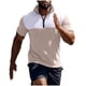 thumbnail image 2 of Ceisia Men's Slim Fit Short Sleeve Half-Zip Color-Blocked Top Waffle-Knit Texture Spring Summer Shirt Gift, 2 of 6