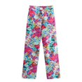 thumbnail image 3 of HH TRAF Nueva moda mujer elegante manga larga bolsillo falso abrigo casual 2024 mujeres estampado de satén cuello vuelto chaqueta suelta, 3 of 5