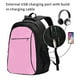 thumbnail image 2 of Fotbe Rose Red Mochila con Estampado y Puerto USB para Hombre y Mujer, Mochila Antirrobo, Mochila de Viaje, Mochila Escolar, Mochila Universitaria, 2 of 7
