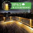 thumbnail image 3 of Solar Fence Light, Stainless Steel Decorative Light LED Garden Light, Waterproof Step Light Wireless Outdoor, 6 Pack, 3 of 5