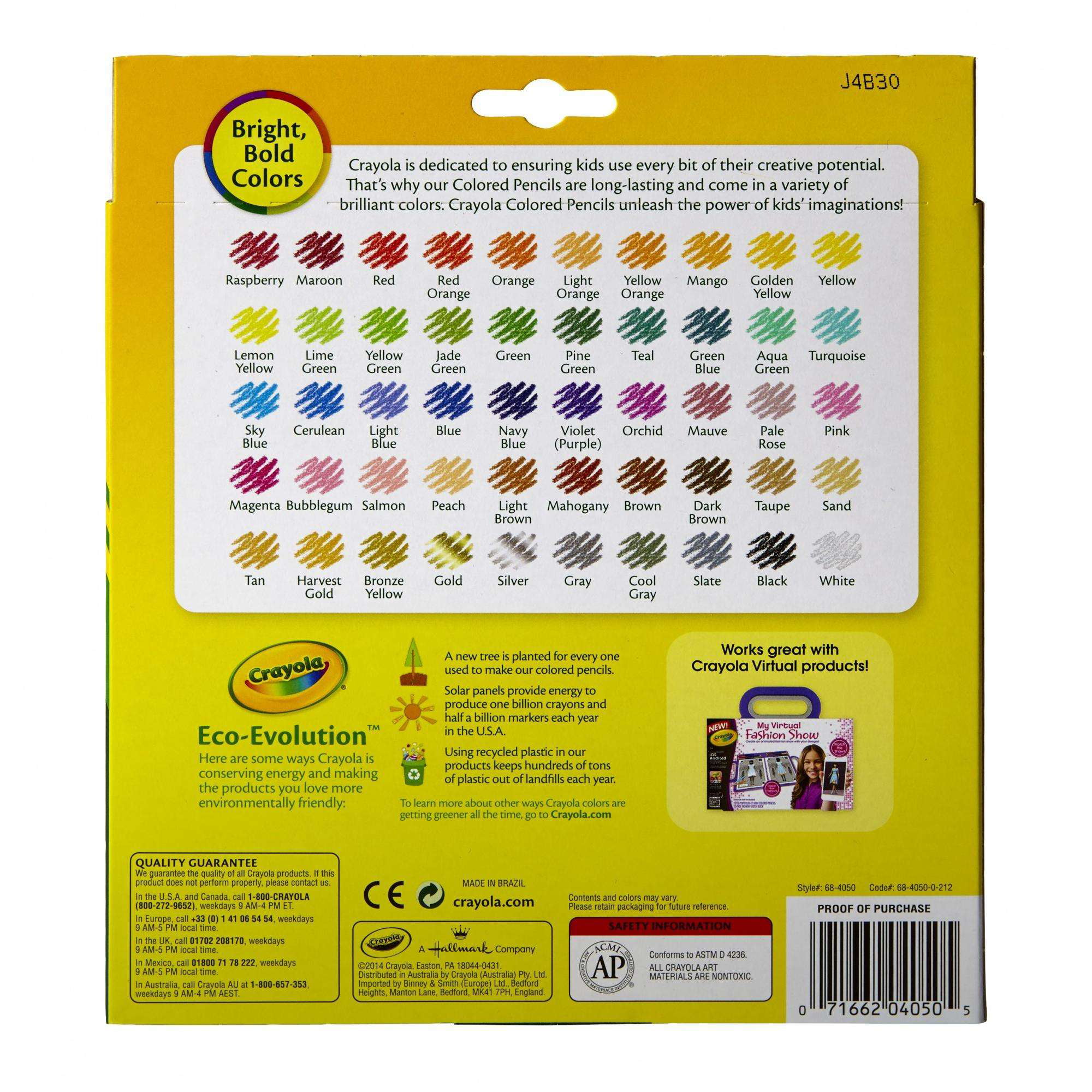 Crayola Colored Pencil Color Chart