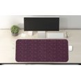 thumbnail image 2 of Abstract Computer Mouse Pad, Lacy Like Swirl Motifs in Monochrome Vintage Design Illustration, Rectangle Non-Slip Rubber Mousepad X-Large, 35" x 15", Dark Fuchsia and Dried Rose, by Ambesonne, 2 of 2