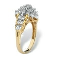 thumbnail image 2 of PalmBeach Jewelry Round Diamond Marquise-Shaped Step Ring 1/10 TCW in 18k Gold-Plated or Platinum-Plated .925 Sterling Silver, 2 of 3