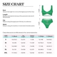 thumbnail image 4 of Kdxio Forestgreen Print Women's 2 Piece High Waisted Wrap Spaghetti Strap Summer Swimsuit Bikini Set-Large, 4 of 7