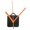 Orange, variant on ANXPTIME Wall Clock Movement Mechanism DIY Kit Quartz Clock Movement Replacement