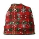 thumbnail image 4 of Gorro de tartán con copo de nieve para hombre y mujer, gorro de punto a cuadros Unisex, regalo de Navidad para niños y adultos, gorro cálido de invierno, 4 of 4