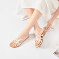 thumbnail image 5 of Ataiwee Women's Flat Slide Sandals - Casual Multiple Straps Thong Slip on Flat Summer Shoes., 5 of 8