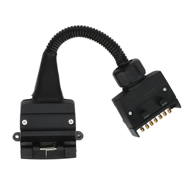 Trailer Adapter 7 Pin Flat Male Plug to 12 Pin Flat Female Socket Caravan Connector