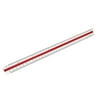 Unique Bargains Plastic 12.8" Triangular Scale Ruler Educational Students Stationery Measuring Tool Red