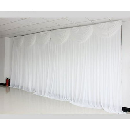 Tulle Backdrop Curtains Ice Silk Cloth Background Drape With Swag