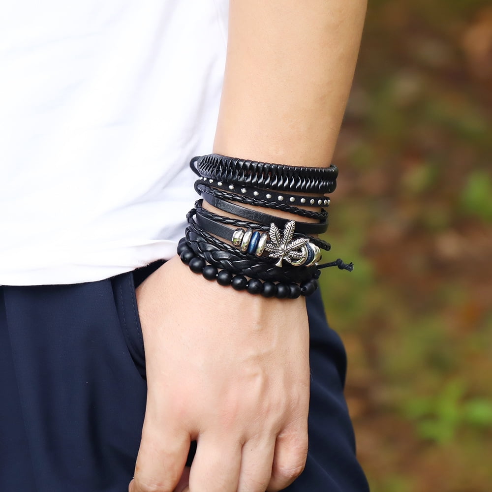 Download Zeiger 2021 Cowhide Suit Bracelet Hand Woven Leather Hand Strap Multi Layer Wolf Bracelet Valentines Day Gift Men Jewelry Accesorios Walmart Com Walmart Com