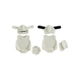 thumbnail image 2 of Cjfdfy Toddler Baby Girl Boy Halloween Outfit Sheep Costumes Fleece Romper Sleeveless Romper Ears Hat Leg Warmers Infant Halloween Animal Cosplay Clothes, 2 of 9