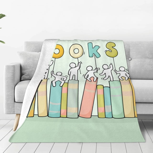 Balery Books Manta de Felpa Suave y Acogedora – Cobija de Franela Aterciopelada para Cama, Lavable y Cálida para Sofá, Mascotas, Transpirable-50"x40"