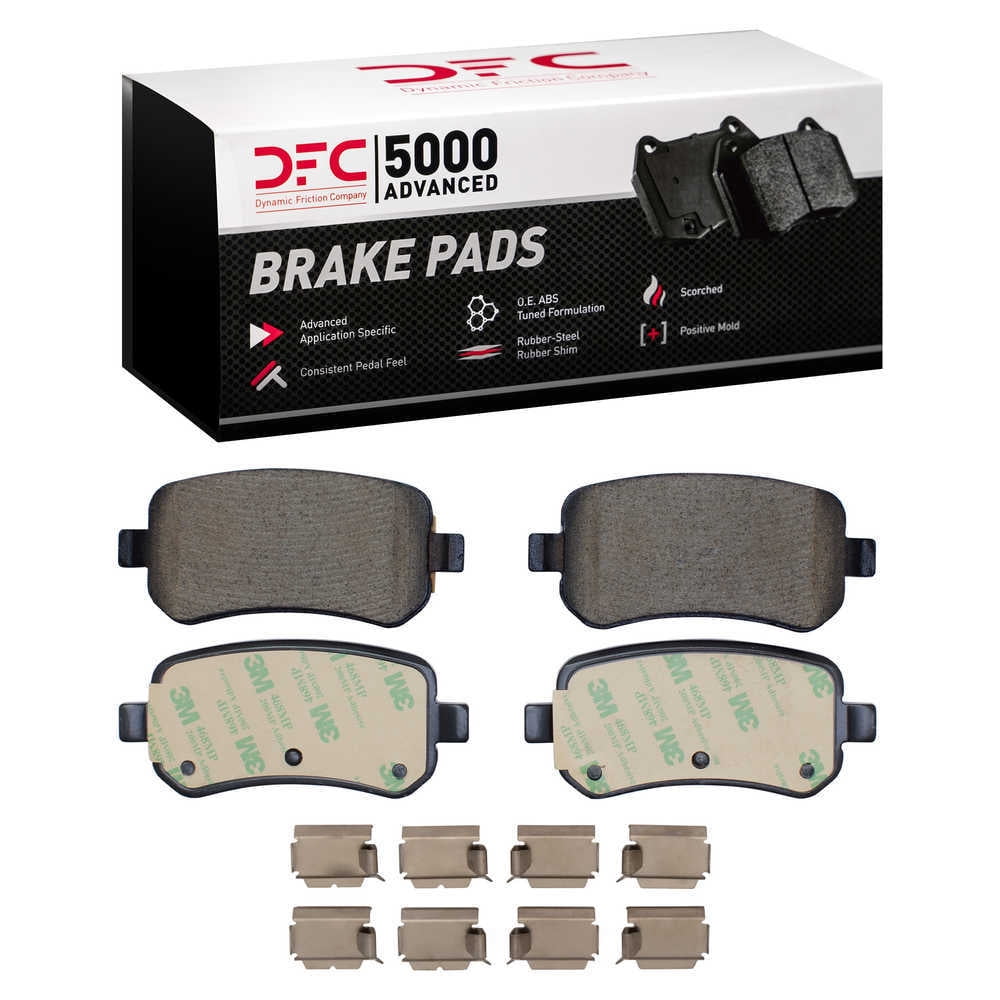 Dynamic Friction Company 1551-1021-02 DFC 5000 Advanced Brake Pads - Ceramic and Hardware Kit - OE