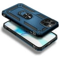thumbnail image 3 of For iPhone 12 / 12 Pro Case with Tempered Glass Screen Protector, Nagebee Military Armor [Magnetic Ring Holder & Kickstand] Shockproof Protective Cover (Navy Blue), 3 of 5