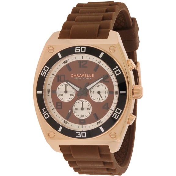 Caravelle New York Chronograph Rubber Mens Watch 45A114