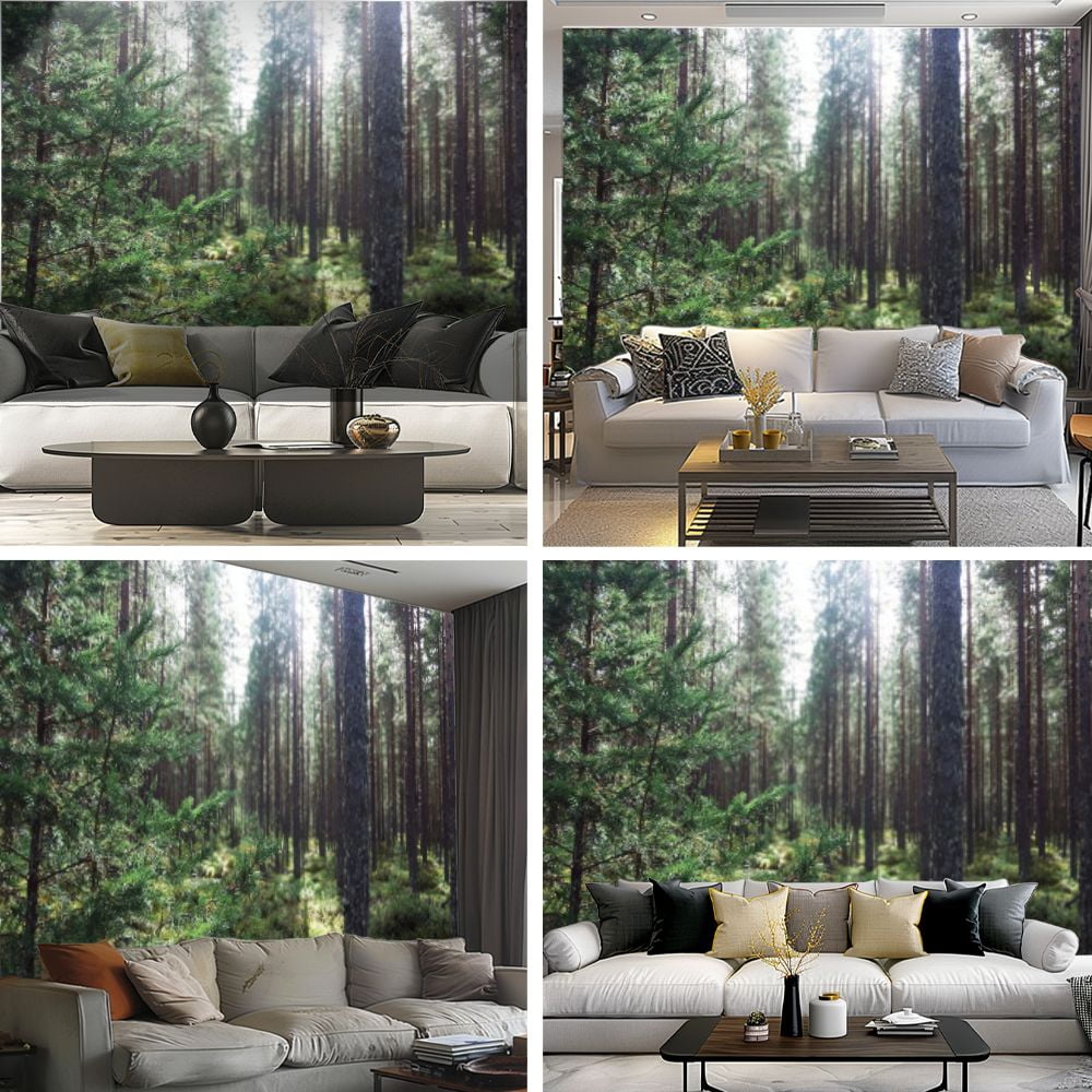 Peel and Stick Wallpaper between trees Modern Art Wall Mural Decor Self Adhesive and Removable 69in x 98in
