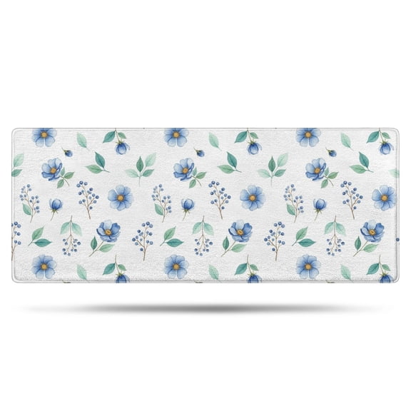 Pioneer Flower Floral Print Pattern Bathroom Rugs Mat, Non Slip Microfiber Bathroom Rug with Rubber Backing, Soft Mats for Bathroom Floor Tub Shower, 24"x60"