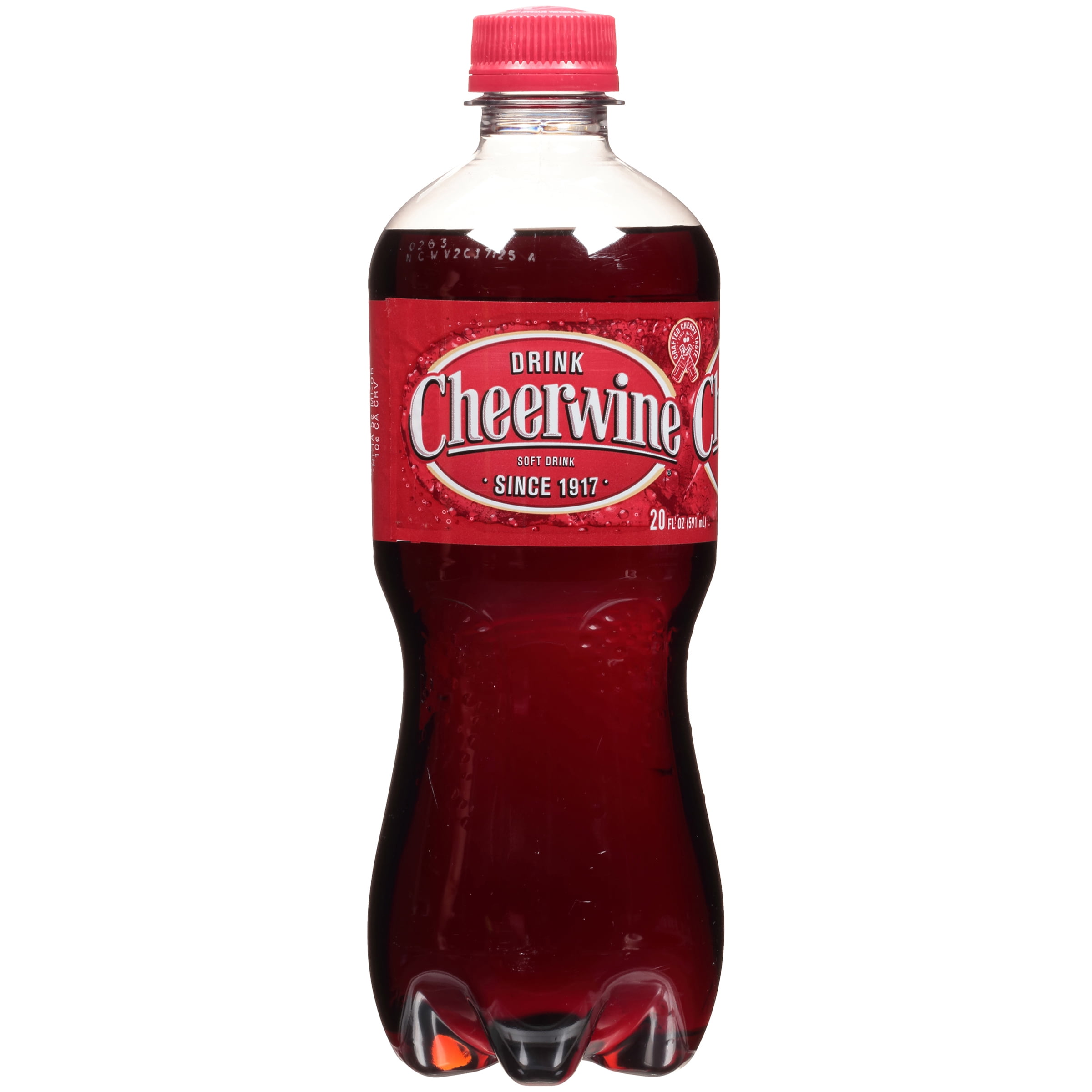 (5 pack) Cheerwine Legend Soda, 20 fl oz, Naturally Flavored Soft Drink