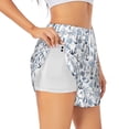 thumbnail image 3 of Lsque Dock Rudder Printed Women's Running Shorts with Liner Pockets,Elastic Quick Dry Workout Athletic Gym Yoga Shorts,Womens High Waist Shorts-Large, 3 of 9