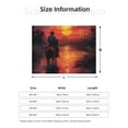 thumbnail image 2 of Salouo Sunset River Western Cowboy Print Throw Blanket Gifts for Women Men Soft Flannel Blanket for Home Living Room Decor Bedroom Blanket Gifts for Mom Dad -80"x60", 2 of 7