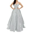 thumbnail image 1 of Kcodviy 2025 Robe à Bretelles Ajustée Ligne A Longue Formelle pour Femmes Robe Robe de Soirée Comment Assortir Tenues Robe pour Fête Porter Robes de Souper pour Femmes Robe Longue de Soirée pour Fête Femmes, 1 of 6