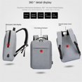 thumbnail image 3 of Tablet Backpack for Tablet 15.6 Inch Tablet Case Storage Bag Grey, 3 of 5