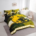 thumbnail image 3 of jejeloiu American Rugby Helmet 7-Piece Twin Bedding Sets,Football Ball Games Bedding Comforter Set For Sport Lover Reversible, 3 of 8