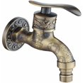 thumbnail image 1 of Grifo de baño retro Lavabo frío y caliente Grifo mezclador para lavabo de baño Acabado en bronce Jarras vintage Dibujo en aerosol Balcón Bar Inodoro Lavado a mano Grifo de agua (B050 Ant, 1 of 5