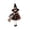 Black, variant on Halloween Witch Doll Decor with Broomstick for Indoor Outdoor Party Decoration, 9.4 Inch Hanging Witch Figurine for Home Display (Purple)