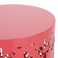thumbnail image 3 of Soto Metal Outdoor Side Tables, Set of 2, Dark Coral, 3 of 5