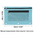 thumbnail image 2 of Unique Bargains Smooth Zipper Clear Mesh Double Layer Pencil Case for 3 Ring Binder Sky Blue, 2 of 7