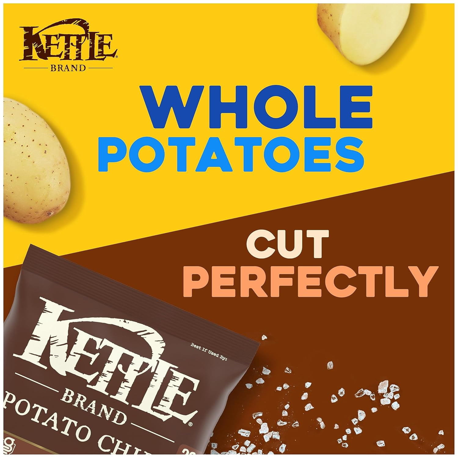 Kettle Brand Sea Salt Potato Chips, 1.5 oz, (Pack of 24)