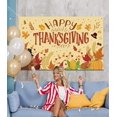 thumbnail image 2 of Happy Thanksgiving Banner Decorations - Turkey Day Fall Autumn Harvest Backdrop Background Party Supplies, 2 of 5
