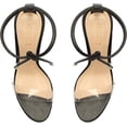 thumbnail image 4 of Schutz Jessie Black Rounded Toe Lace Up Clear Strap High Heel Stiletto Sandals (Black, 7.5), 4 of 5