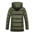 thumbnail image 6 of Miluxas Men's Thicken Puffer Jacket Padded Waterproof Warm Winter Coat with Hood Army Green, 6 of 9