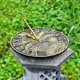 thumbnail image 3 of Sungmor Dragonfly Sundial Cast Iron Vintage Outdoor Decorative Sun Dial Clock, 1 Count,  10" Dia, 3 of 7