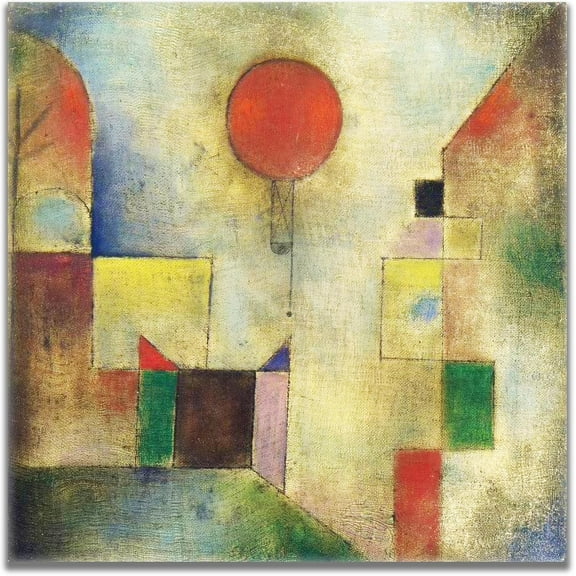 Aaheei Paul Klee Canvas Wall Art Red Balloon Poster Vintage Classic Oil Painting Master Painting Print Room Aesthetic Decor Suitable for Bedroom Living Room Office Wall Decor