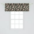 thumbnail image 2 of Ambesonne Palm Window Valance, Tropical Flora on Exotic Leaf, 54" X 18", Charcoal Grey Blush, 2 of 3