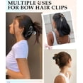 thumbnail image 6 of 6 PCS Bow Hair Clips Bow Claw Clip for Women Nonslip Large Hair Claw Clips for Thin and Thick Hair Strong Hold Hair Bows, 6 of 10