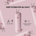 thumbnail image 6 of BOTTLE BOTTLE Insulated Water Bottle 24oz with Straw Lid and Handle for Sports Travel Gym Stainless Steel Water Bottles Double-Wall Vacuum Metal Leak Proof BPA-Free Light Pink, 6 of 7