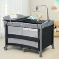 thumbnail image 2 of Ktaxon 4-in-1 Adjustable Baby Crib, Portable Baby Bedside Bassinet for Toddlers Aged 0-36 Months, Black, 2 of 10