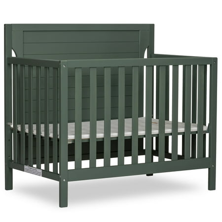 Dream On Me Bellport 4 in 1 Convertible Mini/Portable Crib, Mini Baby Crib, Includes 1.5 Mattress In Green